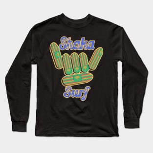 Shaka Surf Boards Traditional Hawaiian Flag Long Sleeve T-Shirt